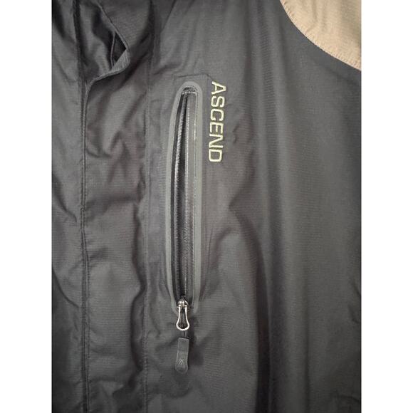 Ascend Mens Black and Brown‎ Full Zip Jacket Missing Hood Size XL - Picture 4 of 7
